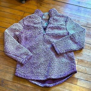 Green Tea Women’s Soft Burgundy/White soft pullover size large